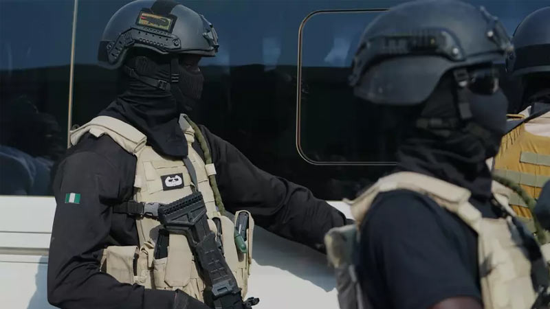 Members of the Nigerian army provide security during an event in Minna, Nigeria, on Dec. 22, 2025. (AP Photo/Sunday Alamba)