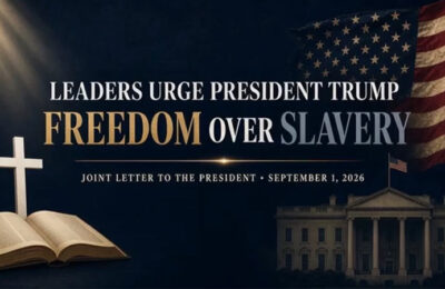 Dear President Trump, Champion Freedom Over Slavery